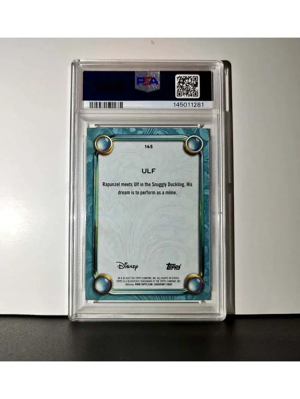 Ulf 2025 Topps Disney Wonder #145 Diamond Card Tangled PSA 9